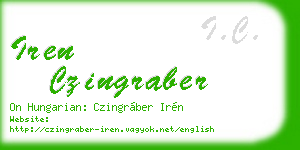 iren czingraber business card