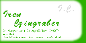 iren czingraber business card